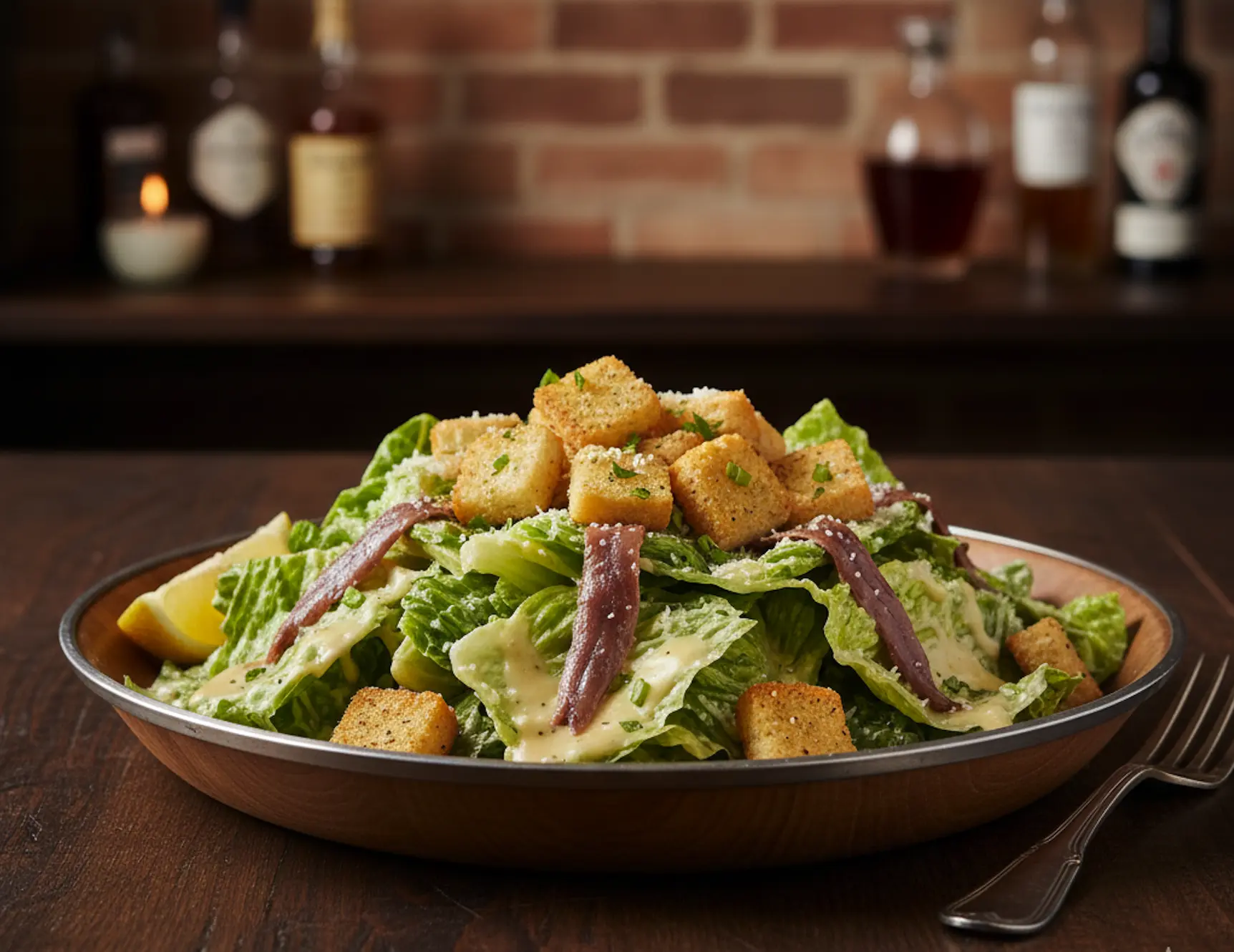 Fresh Caesar salad at Colonial Pub & Grill Saskatoon